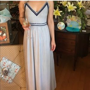 Japna blue and white striped maxi dress